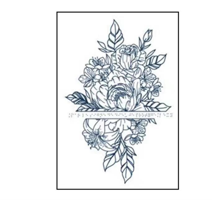 

Наклейки для татуировок на руку с травяными растениями и цветами для мужчин и женщин, имитация полупостоянных татуировок, которые нельзя смыть чёрный