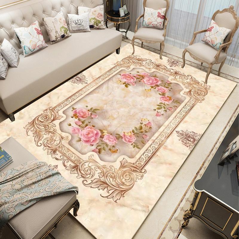 Pink Luxury Soft Carpets for Living Room Large Area Rugs Non-slip Easy Washable Floor Mat Bedroom Decor
