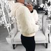 Women Bunny Fur Hooded Jacket Short Coat for Autumn Winter Female Fashion Outerwear