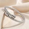 European and American s, steel wire electroplating, unique personality, new design, gold and silver s, stainless steel jewelry, washable