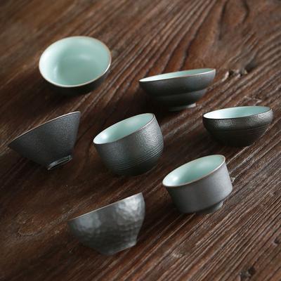 Svart Keramisk Tekopp Kung Fu Teset Liten Te-skål