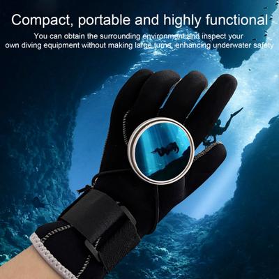 Diving Hand Mirror Portable Diving Rearview Mirror Adjustable Round Convex Diver Observe Mirror