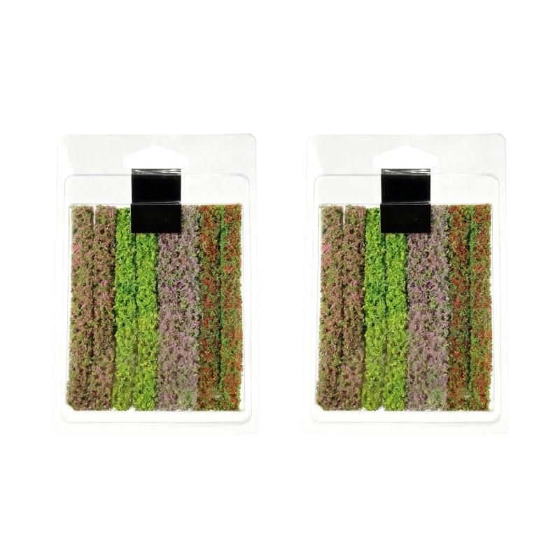 Realistic Miniature Shrub Plastic Foliage Strips For Model Train Scenery DIY Craft Projects Customizable Landscape Home Decors