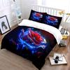 "Glowing Rose Artwork Set Decor" Soft Skin-Friendly Bedding Set Includes 1 Duvet Cover And 2 Pillowcase Gift