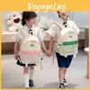 Childrens School Bag Featuring Durable Nylon And Fun Color Blocks For Toddler Use