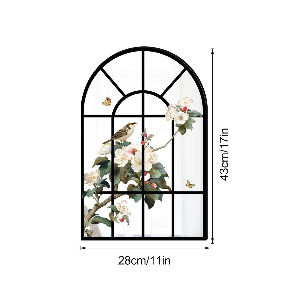 28x43cm Acrylic Arched Window Wall Mirror Wall Decorative Mirror Windowpane Arch Mirror for Bathroom Farmhouse Vanity Room Decor