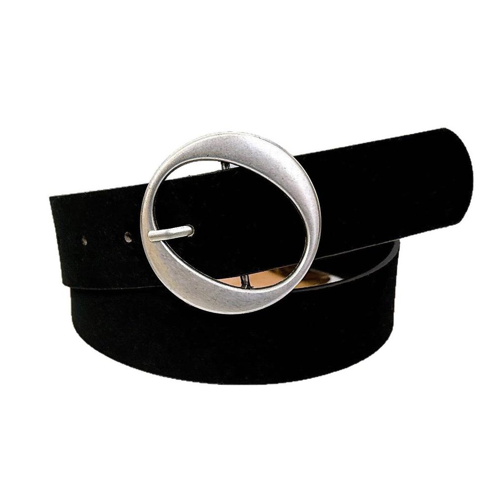 Velvet Buckle Waist Cincher: Women's Simple Belt for Jeans & Dresses