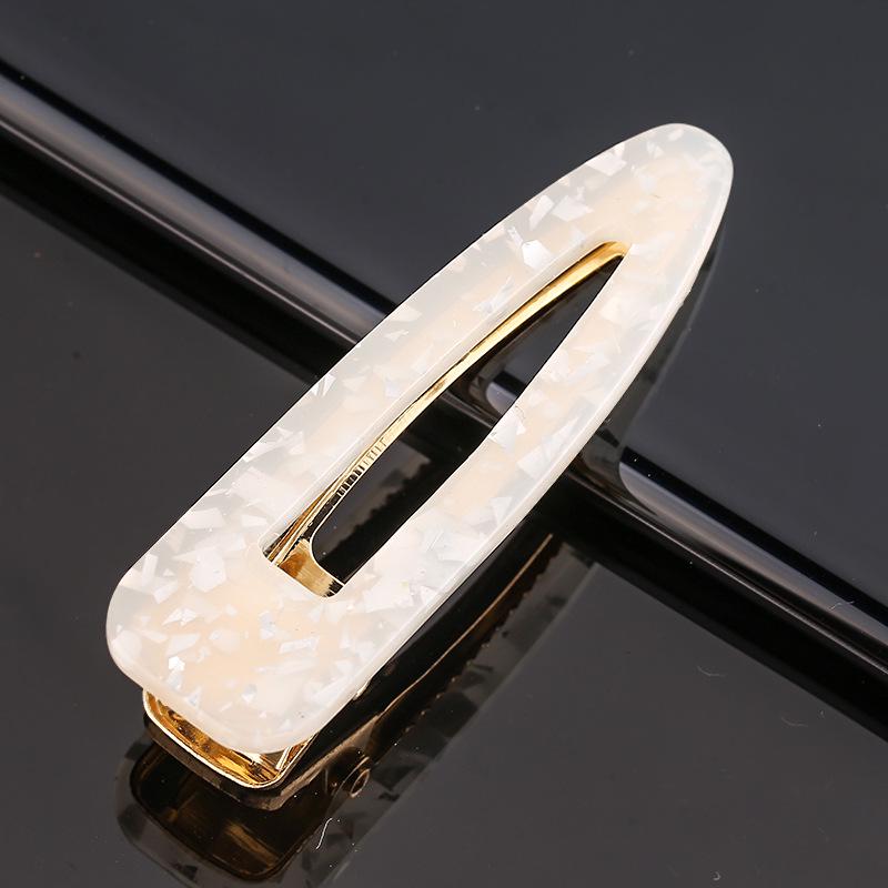 Women’s Geometric Acrylic Hairpin Set - Marble Design Hair Accessories