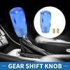 A ABSOPRO Universal Shift Knob 10cm Stick Shifter Lever Knob with 2 Adapters for Auto and Manual Vehicles Acrylic Blue