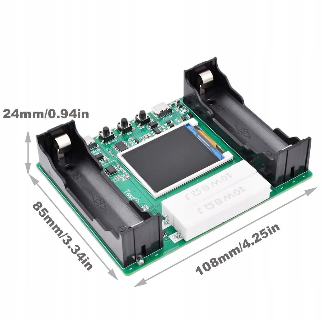 Rosfix Tester LCD Pojemności i Rezystancji Akumulatorów 18650 – Pomiar Pojemności i Rezystancji | USB-C | Trzy Tryby Pracy