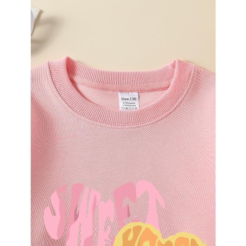 Taglie Europee Felpa Girocollo Dolce Cuore Drip da Ragazza, Maglietta Casual a Manica Lunga, Morbida Confortevole