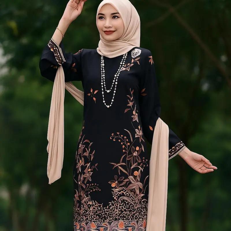 New! Exclusive Batik Kurung XS-4XL Raya 2026 Modern Style Muslimah Blouses for Family Gatherings and Daily Celebrations