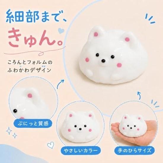 Squeeze dog squishy soft handmade stress relief healing goods interior items white
