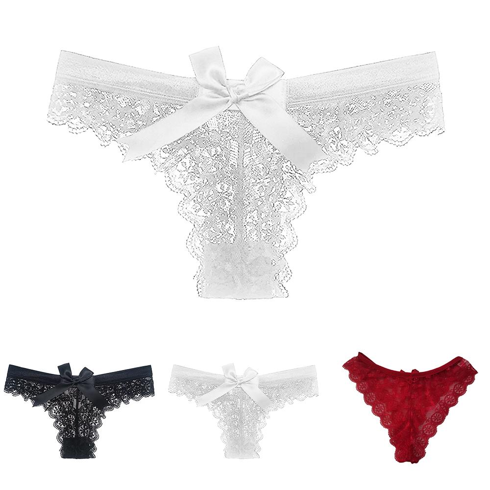 Lady Lace G String Thong Panties Sexy Sheer Knickers Women's Lingerie Briefs