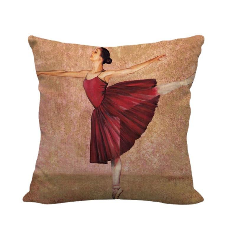 Elegant And Charismatic Dancer Series Digital Printing Short Plush Pillow Covers For Car Sofa Office Cushion Cover Home Goods