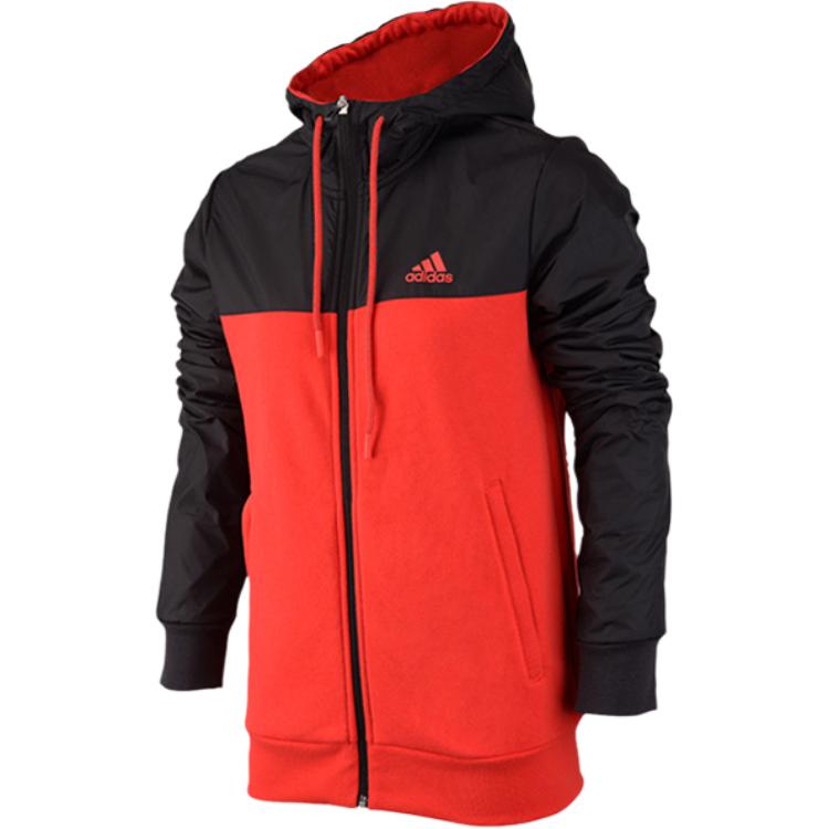 Adidas Color Block Hooded Zip Jacket Men jackets AB4476 S