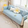 Cotton Sofa Cover Fabric Embroidery Rustic Style Four Seasons Universal Non-Slip Sofa Cover for Living Room Leather Sofa Cover