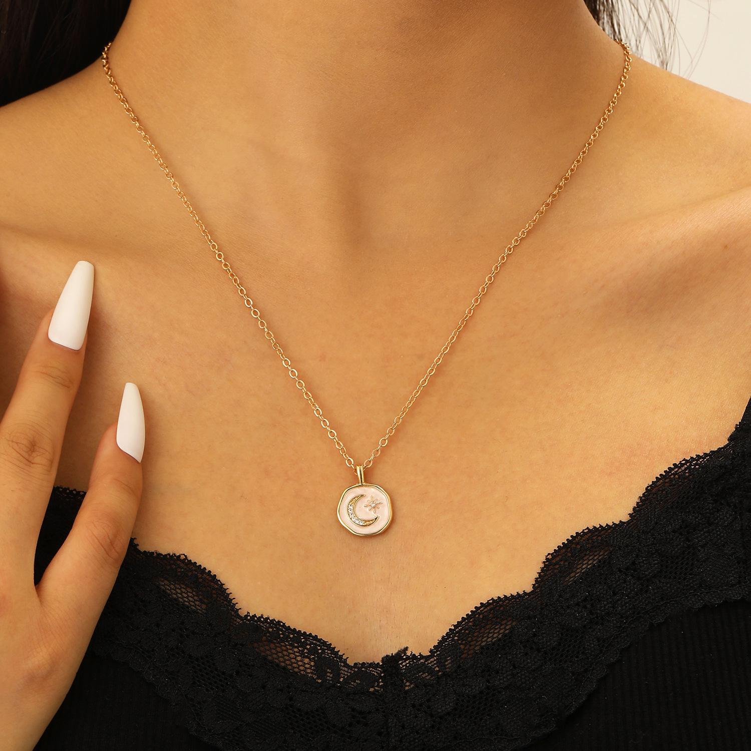 Minimalist Geometric Oval Cross Star Moon Heart Open Enamel Ring Fashion Women Finger Band 7