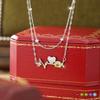 Wind natürlicher Kristallstein Temperament Sinn Kristall Herzschlag Schlüsselbein Kette s925 Sterling Silber Herzschlag Halskette Damen Mode Geschenk