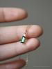 14K Gold-Plated S925 Sterling Silver Necklace with Emerald Zircon Pendant - Elegant Women's Clavicle Chain.