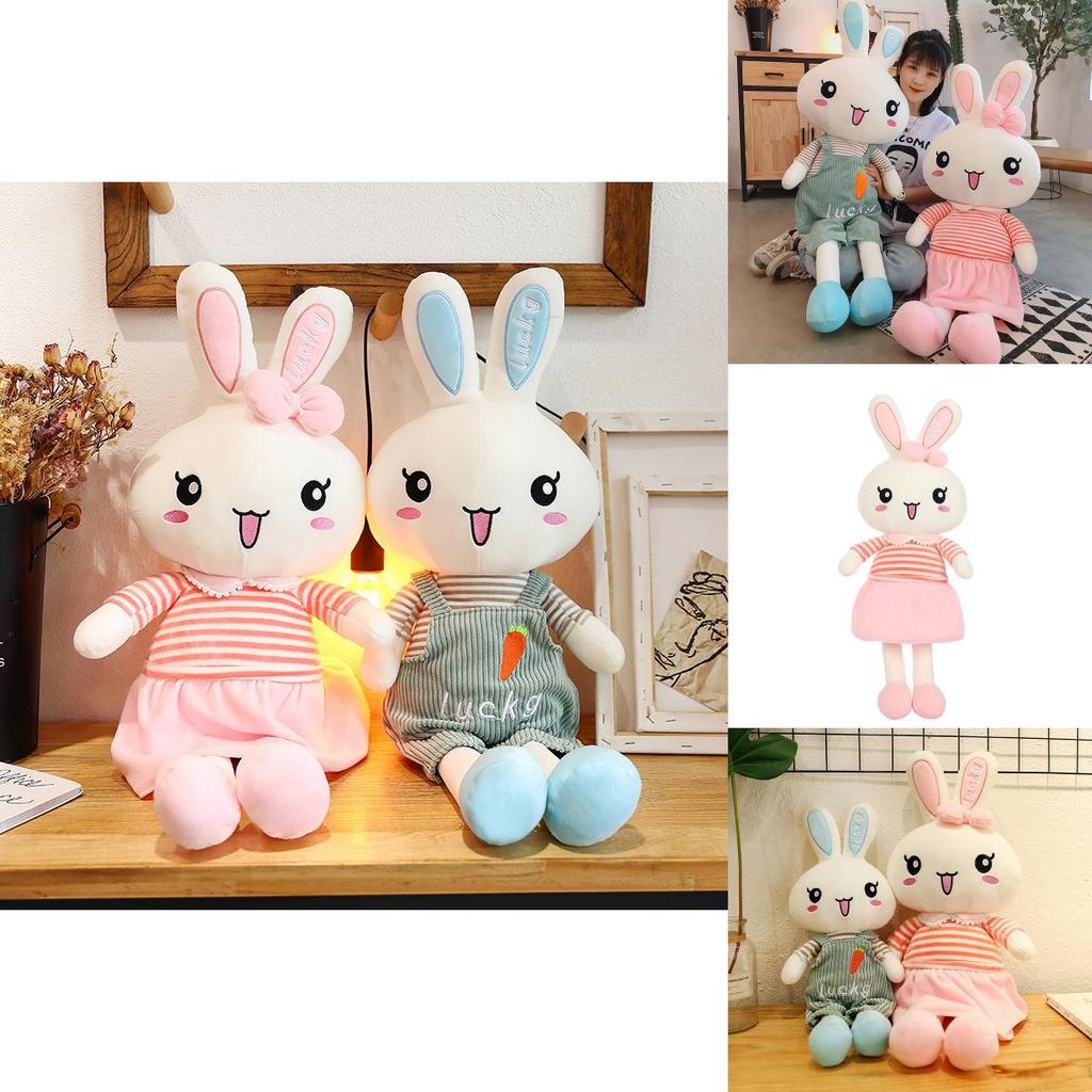 Adorable Sweet Couple Bunny Plush Toy Cuddly Rabbit Stuffed Animal Birthday Gift