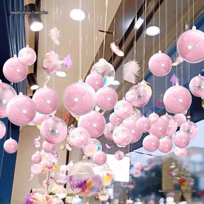 Transparent Acrylic Hanging Christmas Ornament Ball for Ceilings - Perfect for Weddings & Kindergarten Decor