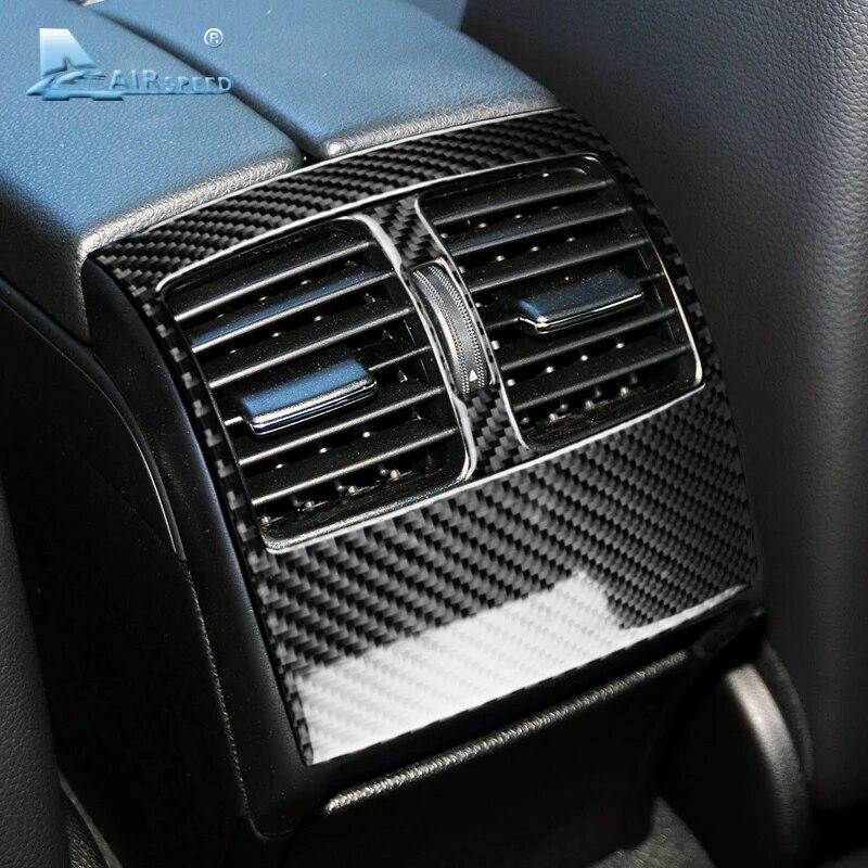 Airspeed Fibră de carbon pentru Mercedes Benz Clasa C W204 Accesorii Autocolant pentru capac de ventilație pentru priza de aer din spate a mașinii Decal pentru ornamente interioare