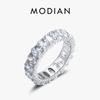 Modian New 100% 925 Silver Classic Oval Sparkling Finger Ring For Women Luxury AAAAA CZ Wedding Engagement Fine Jewelry