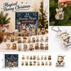 Flat Acrylic Bunny Advent Calendar with Cute Pendant Charm Ornaments for Christmas Countdown