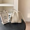 Trendy PU Leather Crossbody Bag Elegant Inner Insert Pocket Mini Coin Pouch Versatile Use Pleated Square Bag for Women Girls