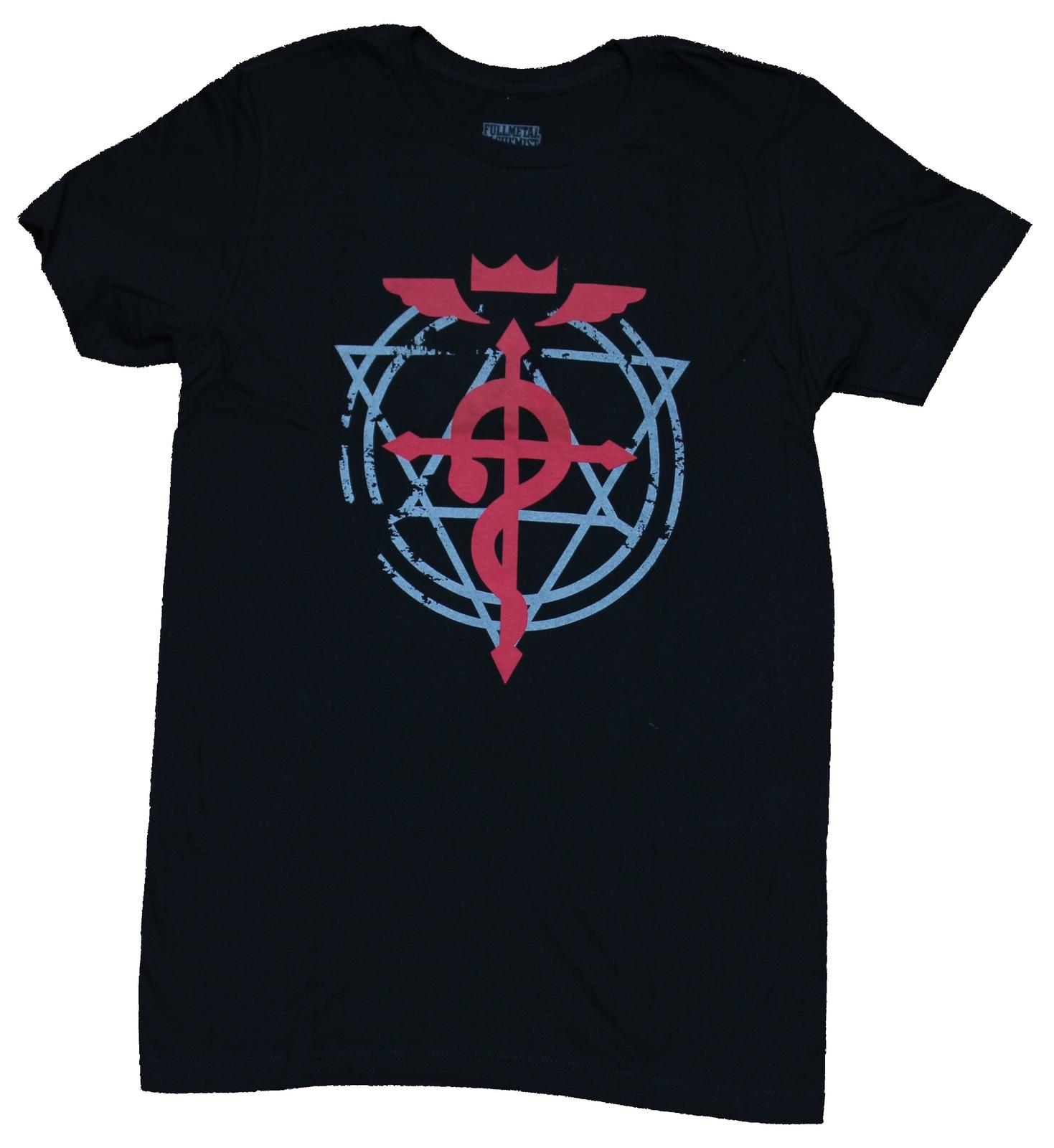 Fullmetal Alchemist Adult New T-Shirt - The Flame Cross Symbol S