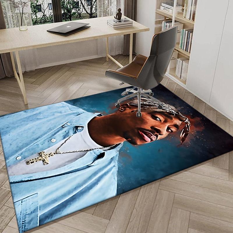 Rap Legend In Blue Carpet, Chair Rug,Rug for Office Bedroom living rooms, Doormat decor Fan Gift Christmas Gift
