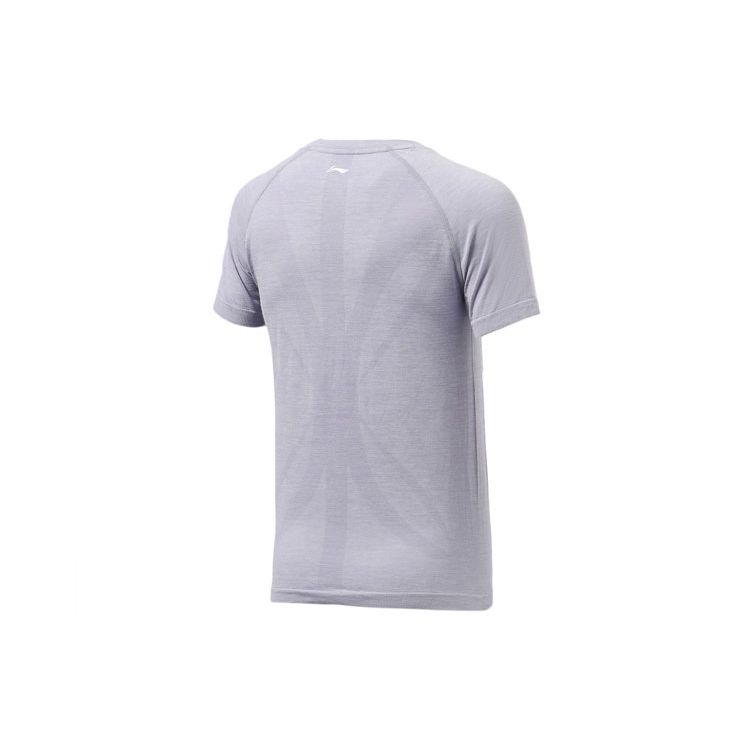 Li Ning Training Series Sports Slim Fit Short Sleeve T-Shirt Women Tops Light-Mist-Purple ATSR424-1