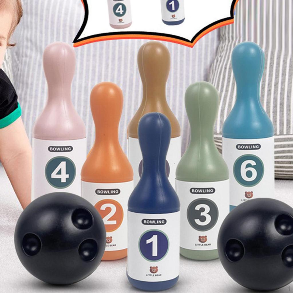 Kids Toy Bowling Set Sports Toys Party Fun Family Play Hand Eye Coordination Physical Learning