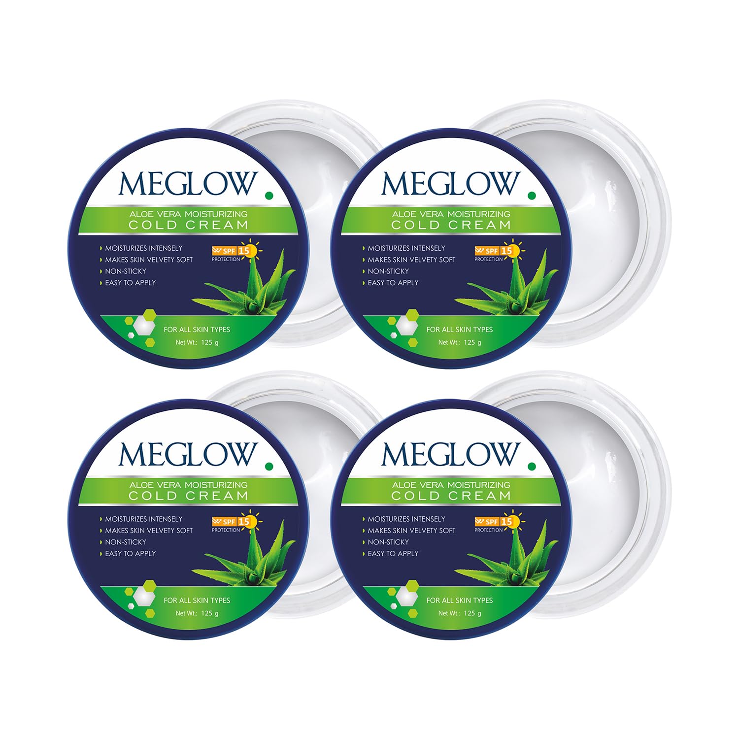 Meglow Aloe Vera Moisturizing Cold Cream | Deep Hydration & Winter Care | Enriched with Cucumber Extracts & Aloe vera for Soft, Nourished & Protect