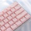 136 Key Crystal Transparent MDA Type Keycap Set PC+PBT White Pink Jelly Caps for MX Mechanical Keyboard