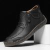 Men's Shoes 2025 Autumn/winter Outdoor Casual Shoes One Foot Flat Shoes Zippered Short Boots