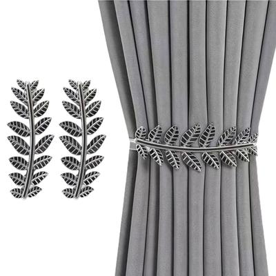 2Pcs Creative Curtain Rope Buckles Decorative Curtain Tiebacks Spring Drape Holder Clip for Home Office Decoration J0MC