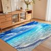 Ocean Wave Area Rug Non Slip Washable Floor Carpet for Living Room Bedroom Entryway with Clear Turquoise Sea and Sky Pattern