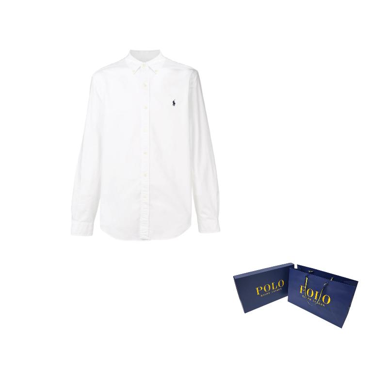 Polo Ralph Lauren Logo Embroidered Slim Fit Shirt 710736557-002