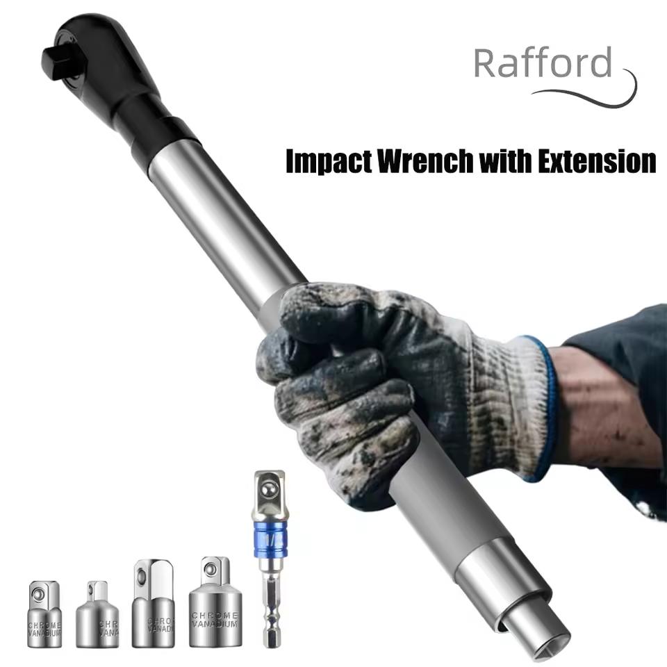 Cordless Electric Ratchet Wrench Wear Resist Electric Extension Wrench 2 In1 Lightweight Impact Extension Wrench Auto Repair Tool