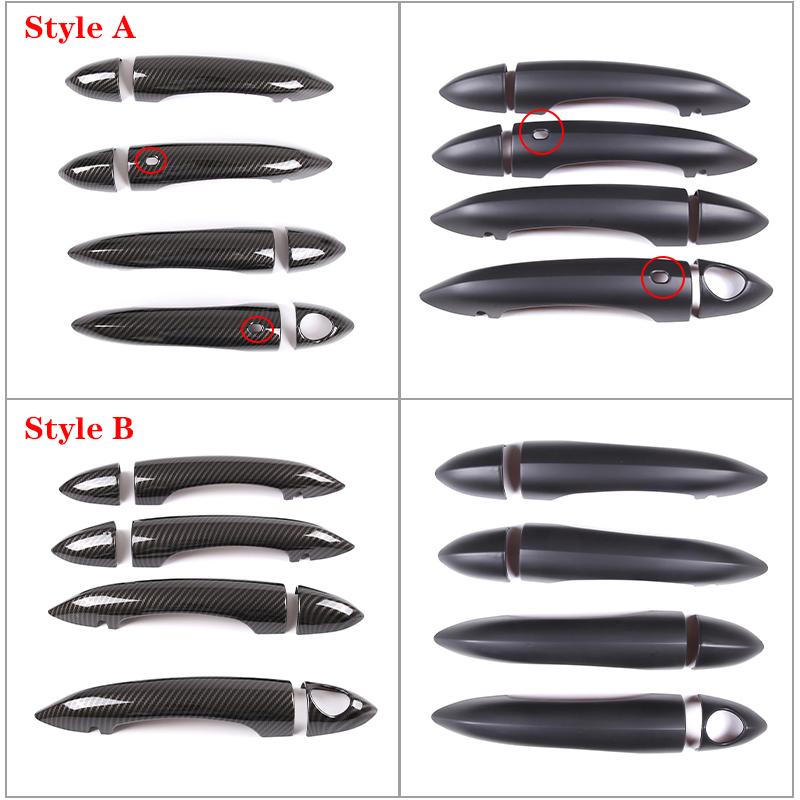 For Alfa Romeo Giulia 952 Stelvio 949 2017- Auto Accessories ABS Carbon Fiber Car Exterior Door Handle Grab Cover Trim