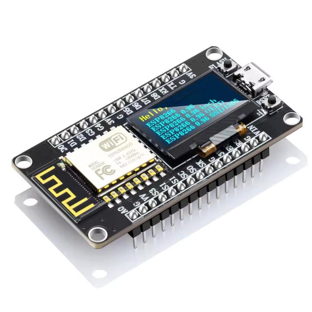 NodeMCU ESP8266 Development Board With 0.96 Inch OLED Display CH340G ESP-12F WiFi Module TYPE-C USB For Arduino/Micropython