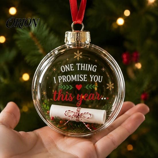 Fillable Christmas Ball Clear Acrylic Ball, DIY Transparent Ornament for Xmas Hanging Tree, Holiday, Wedding, Party, Home Decoration Lightweight