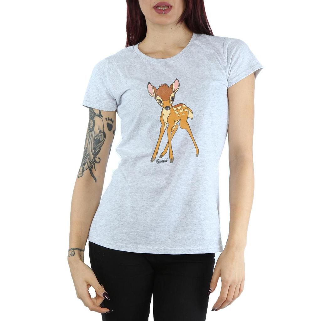 Bambi Klassisches Heather-T-Shirt für Damen/Damen