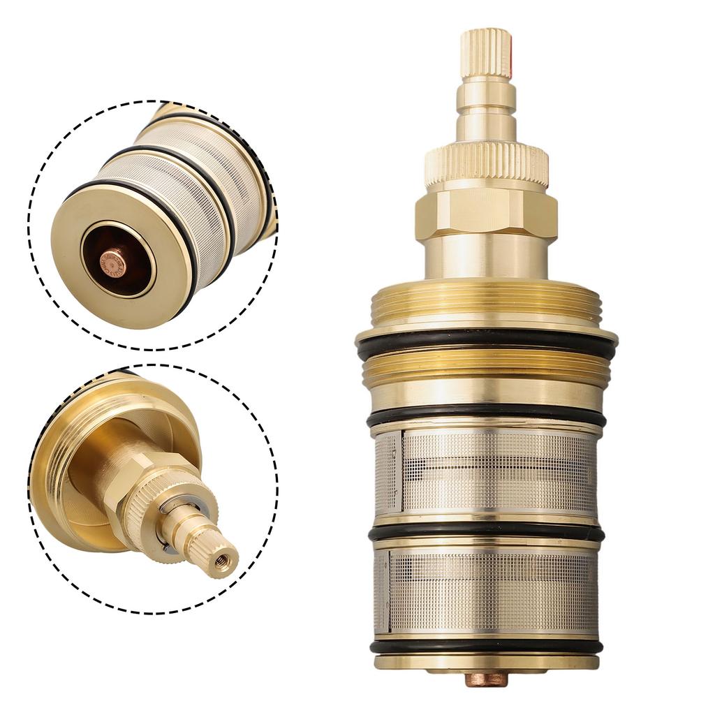 Plumbing Home Improvement Faucet Valve Thermostatic Spool Brass Brass Replacement Easy Installation High-quality