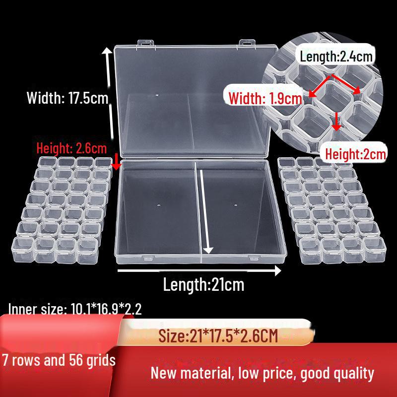Przezroczyste pudełko do przechowywania biżuterii DIY z pokrywką uchylną