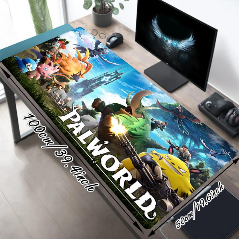 Pal World Gamer Large Deskmat Mousepad Playmat Xl Keyboard Mouse Pad Gaming Desk Accessories Anime Pc Extended Pads