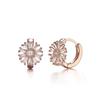CRANNE 14K Flower One-Touch Earrings (Gold Pin) C24EGP157