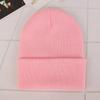 Unisex Fluorescent Acrylic Beanie – European and American Candy Color Knit Hat for Autumn and Winter